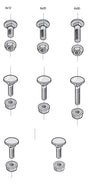 Legrand CM801011 Flachrundschraube TRCC 6x20 m.Bundmutter EEC6 elektrolyt. verz.