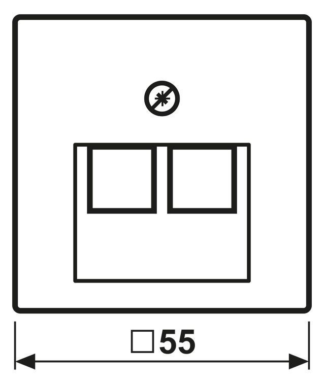 Jung A569-2BFPLUASWM Abdeckung f.IAE/UAE-Anschlussdose
