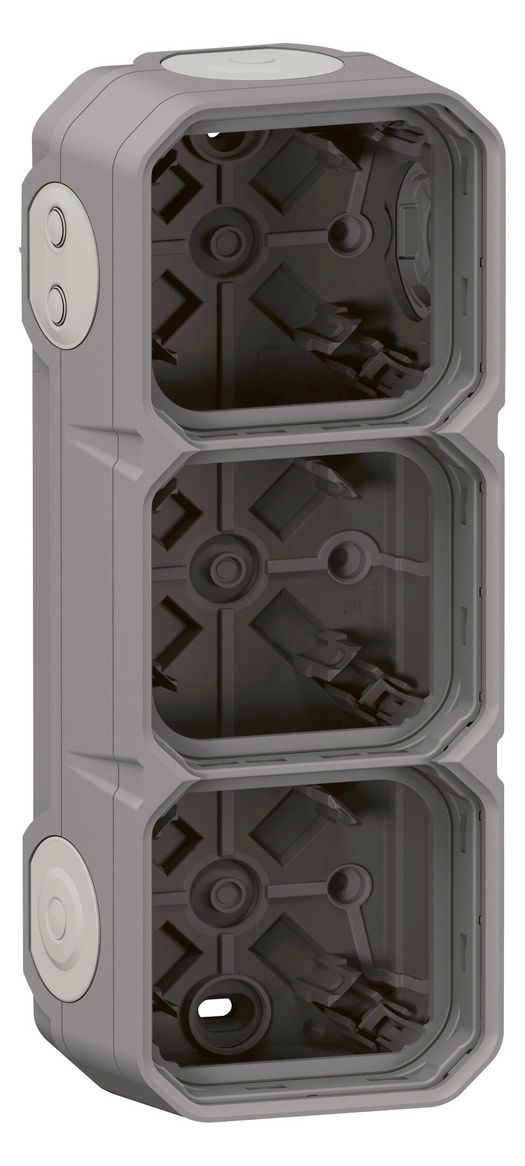 Legrand 069680L Plexo New 3-fach Gehäuse horizontal u.vertikal in der Grau