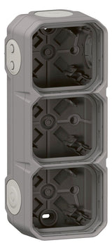 Legrand 069680L Plexo New 3-fach Gehäuse horizontal u.vertikal in der Grau