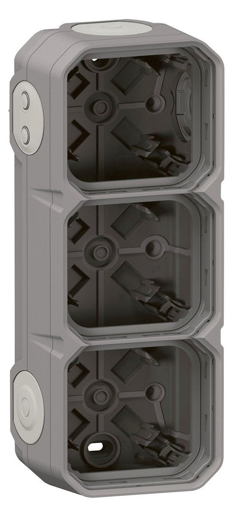 Legrand 069680L Plexo New 3-fach Gehäuse horizontal u.vertikal in der Grau