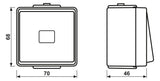 Jung 602HW AP/WG Heizung Notschalter 0 I Aus 2polig 10AX 250VAC WG600