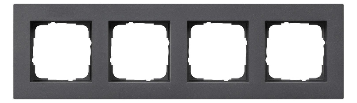 GIRA 0214235 Abdeckrahmen 4fach flach E2 Anthrazit
