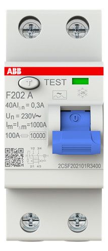 ABB F202 A-40/0,3 FI-Schutzschalter 2P,Typ A, 40A, 300mA