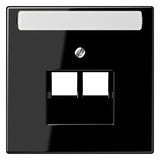 Jung LS969-2NAUASW Abdeckung Schriftfeld f.IAE/UAE 2x8polig schwarz