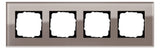 GIRA 0214122 Abdeckrahmen 4fach Esprit Umbra Glas