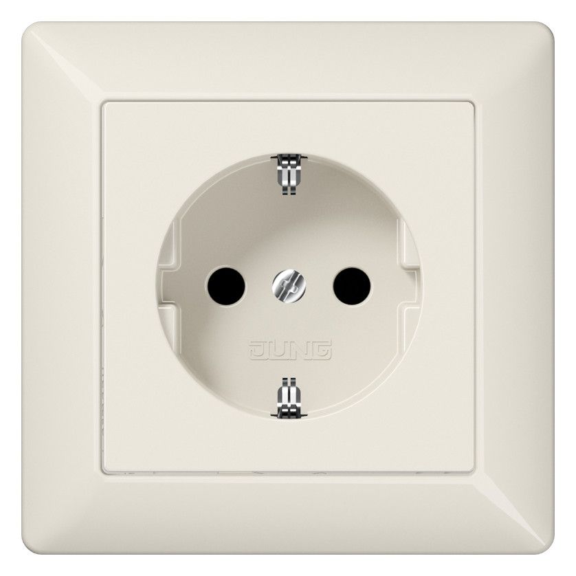 Jung AS1520 SCHUKO Steckdose weiß volle Platte Serie AS weiß