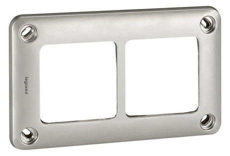 Legrand 077852 Rahmen 2-fach waagerecht/ senkrecht Soliroc IP55 IK10 grau