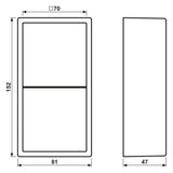 Jung LS582ASWM AP-Kappe m.Rahmen 2f