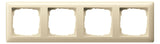 GIRA 021401 Abdeckrahmen 4fach Standard 55 Cremeweiß glänzend
