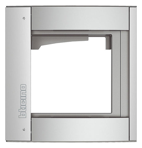 BTicino 350211 Abdeckrahmen 1M m.Träger f.Türstation SFERA Aluminium Allmetal