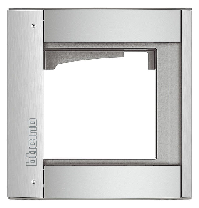 BTicino 350211 Abdeckrahmen 1M m.Träger f.Türstation SFERA Aluminium Allmetal