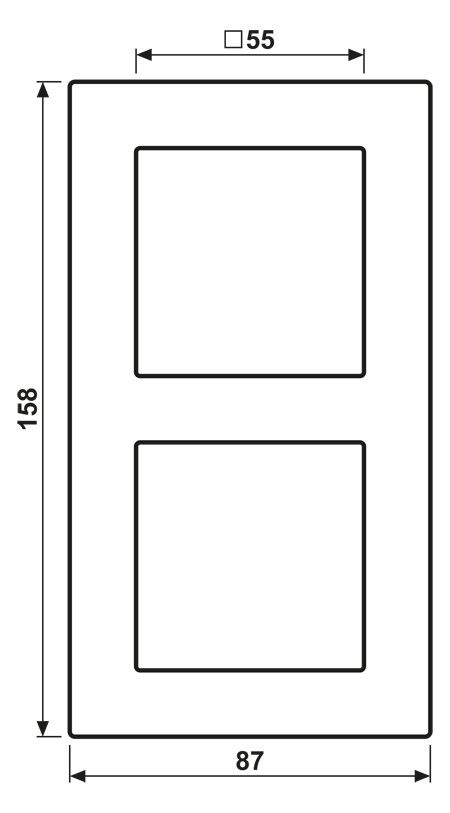 Jung AC582BFANM Rahmen 2fach bruchsicher Serie A creation anthrazit matt