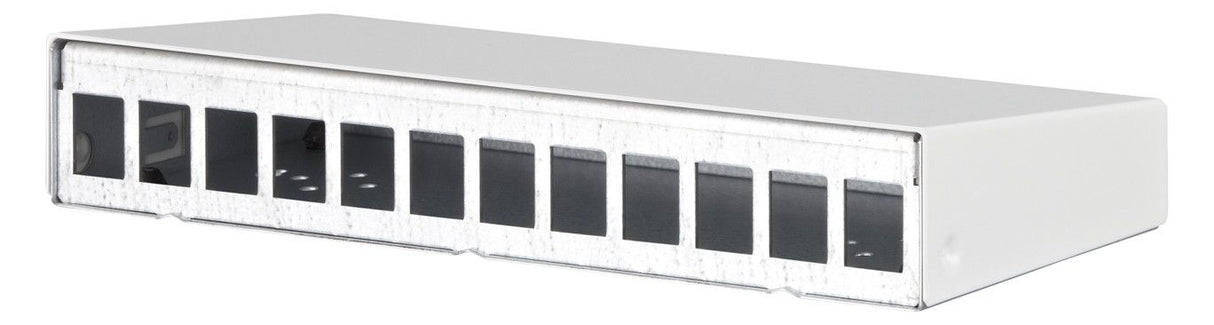 Metz 130861-1202KE Keystone AP-Gehäuse 12Port reinweiß unbestückt