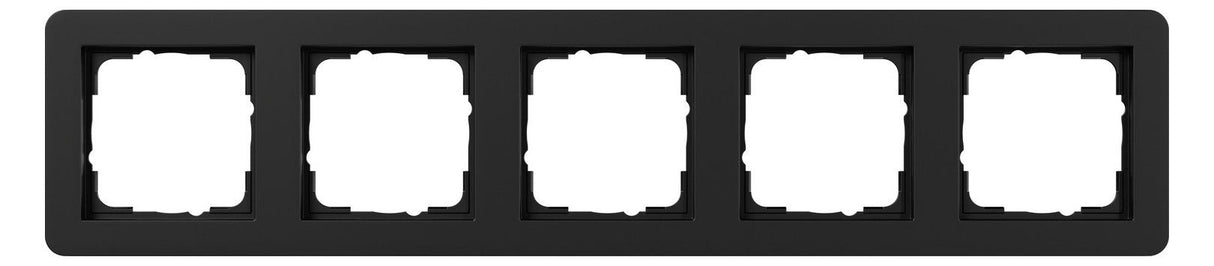 GIRA 0215153 Abdeckrahmen 5f Gira E1 Schwarz m