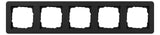 GIRA 0215153 Abdeckrahmen 5f Gira E1 Schwarz m