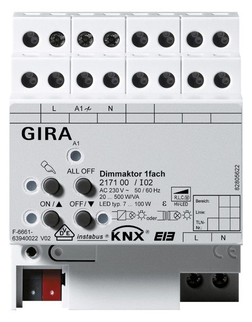 GIRA 217100 Dimmaktor 1fach 500W/VA