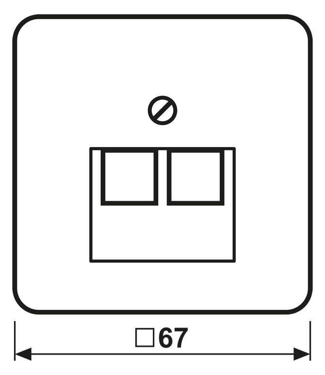 Jung 569-2UA Abdeckung f.IAE/UAE 2x8polig CD weiß