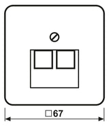 Jung 569-2UA Abdeckung f.IAE/UAE 2x8polig CD weiß