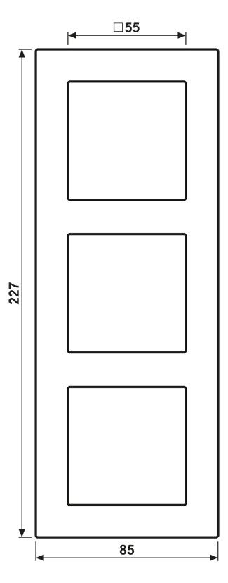 Jung A5583BFSW Rahmen 3f.bruchsicher f.waager.u.senkr.komb.