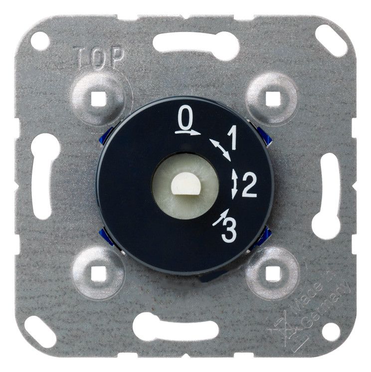 Jung 1101-4 Drehschalter 16AX 250VAC 3-Stufenschalter m.Nullstellung