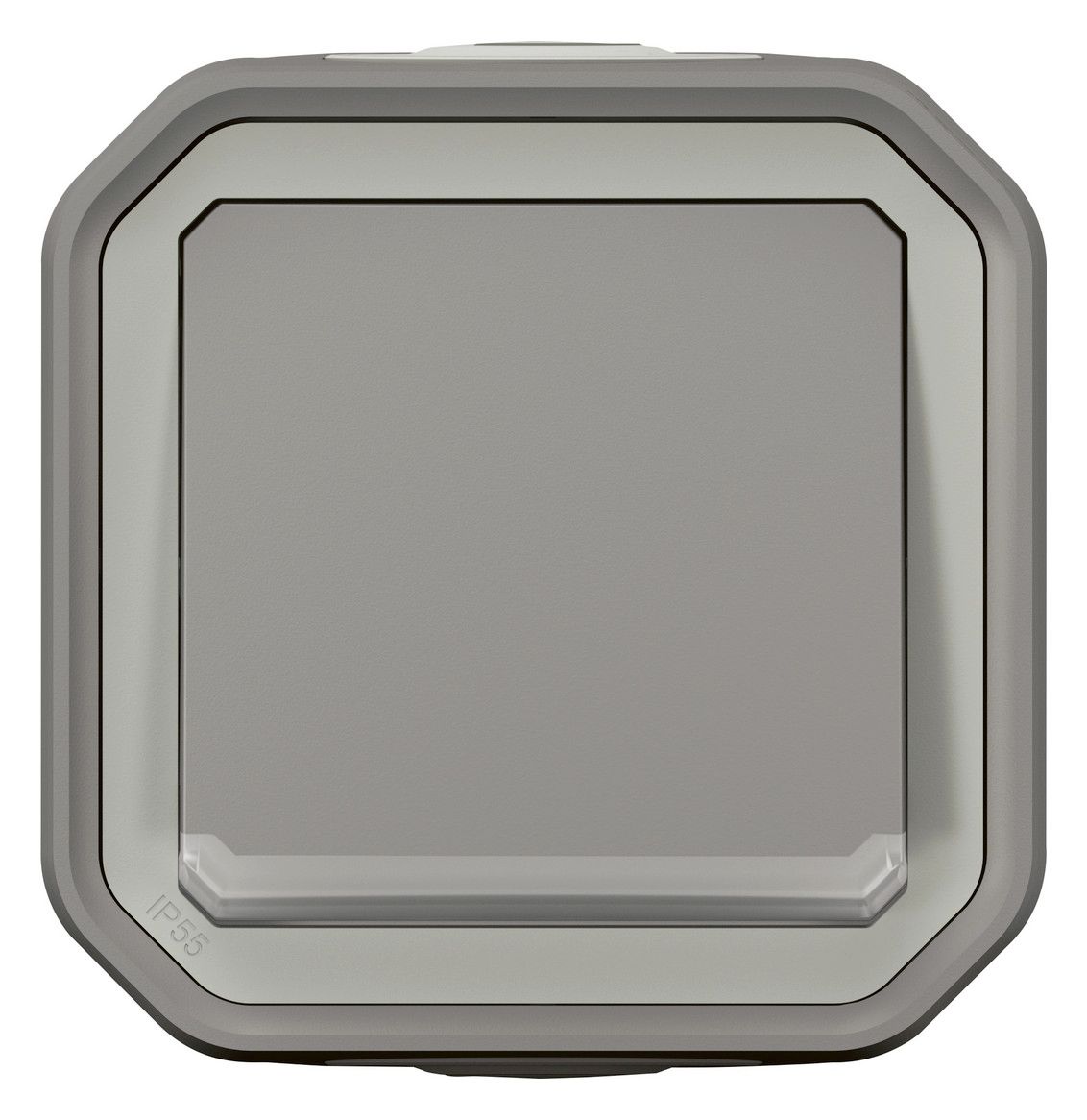 Legrand 069722L Plexo New FRAP Taster beleuchtet 10 A Steckkl.(SL) IK 08 Grau