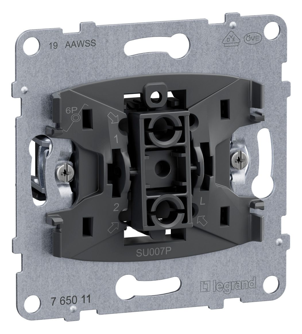 Legrand 765011 SEANO Einsatz Taster m.Wechselkontakt 10A Steckklemmen