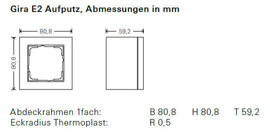 GIRA 021929 AP-Gehäuse 1fach flach System 55 Reinweiß glänzend
