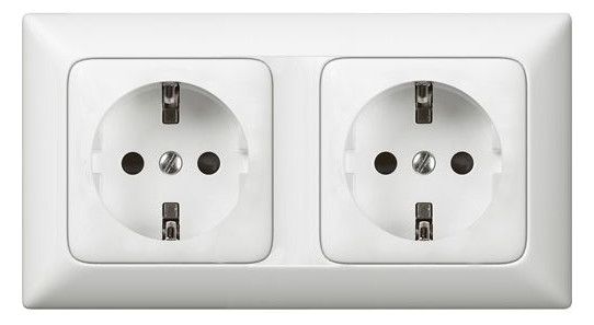 Legrand 776172 Steckdose (SL) 2-fach waagerecht volle Platte Creo ultraweiß