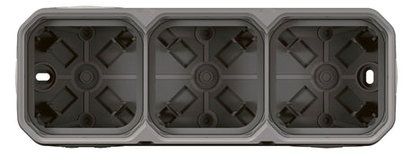 Legrand 069680L Plexo New 3-fach Gehäuse horizontal u.vertikal in der Grau