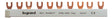 Legrand 004917 Gabelkammschiene 3-polig 12TE 10qmm