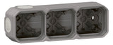 Legrand 069680L Plexo New 3-fach Gehäuse horizontal u.vertikal in der Grau