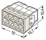 WAGO 2273-208 COMPACT-Verbindungsdosen- transparent, lichtgrau