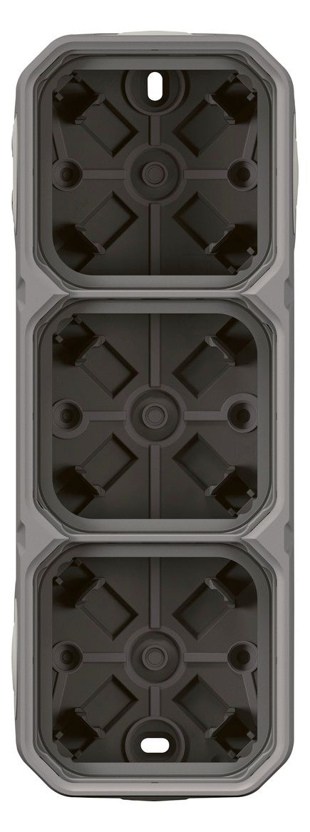Legrand 069680L Plexo New 3-fach Gehäuse horizontal u.vertikal in der Grau