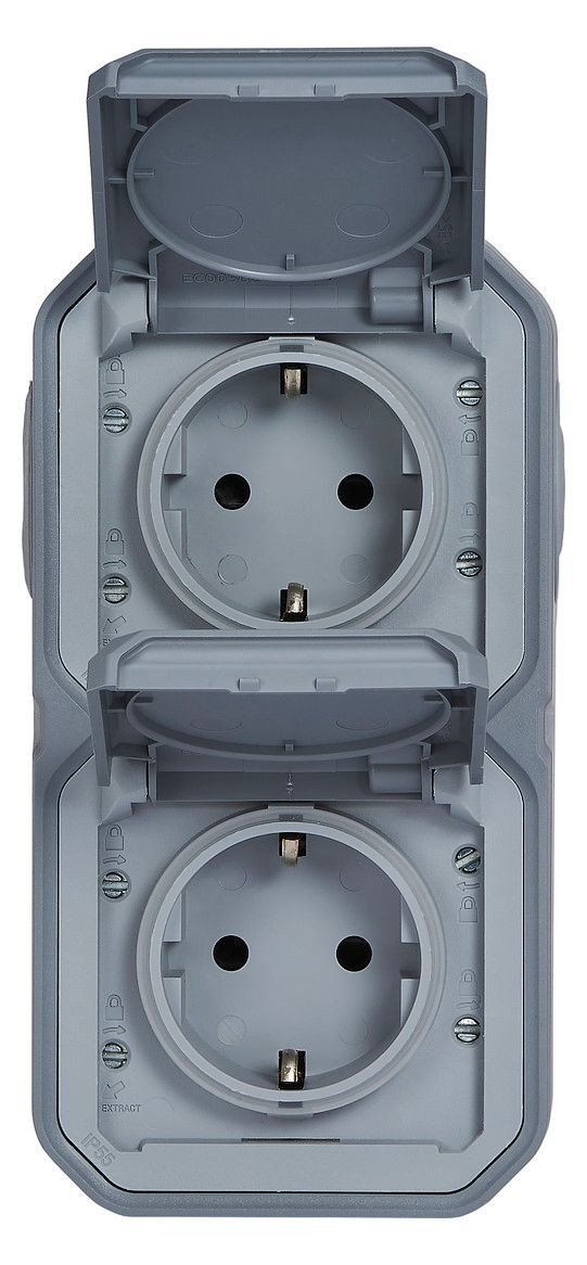 Legrand 069744L Plexo New FRAP 2f vorverdrah SSDO vertikal Steckkl.EB IP44