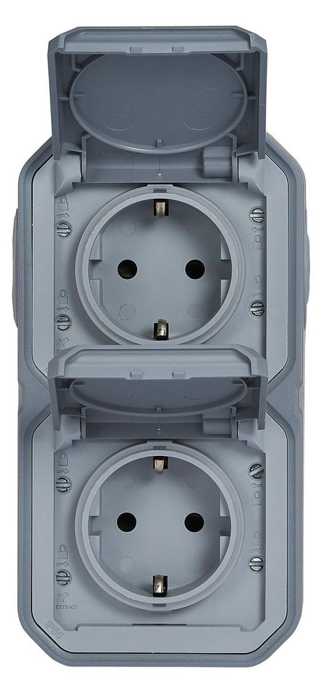 Legrand 069744L Plexo New FRAP 2f vorverdrah SSDO vertikal Steckkl.EB IP44