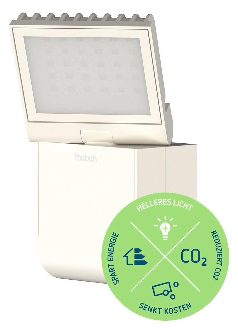 Theben theLeda S8-100L WH LED-Strahler f.Wandm. 8W ws 1020600