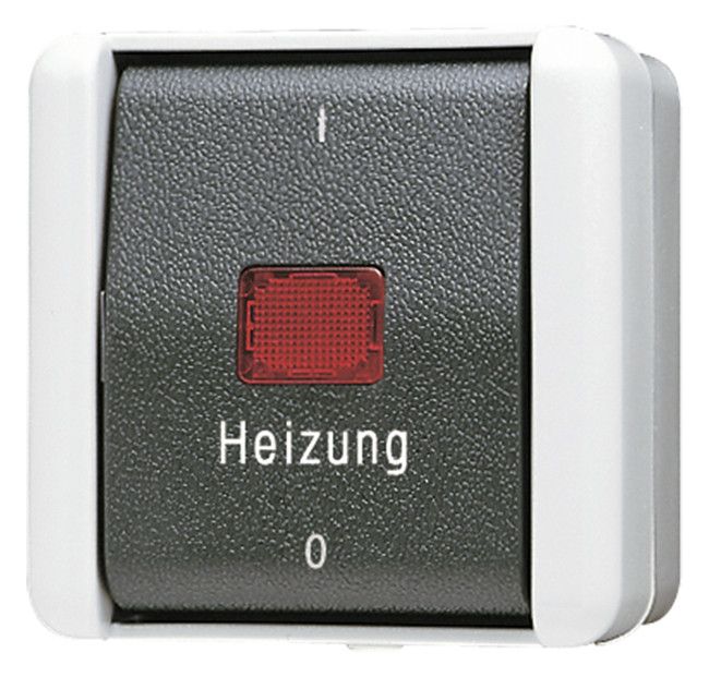 Jung 802HW AP/WG Heizung Notschalter 0 I Aus 2polig 10AX 250VAC WG800