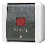 Jung 802HW AP/WG Heizung Notschalter 0 I Aus 2polig 10AX 250VAC WG800
