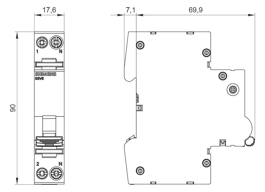 Siemens 5SV6016-7KK16 AFDD/MCB-Kombi