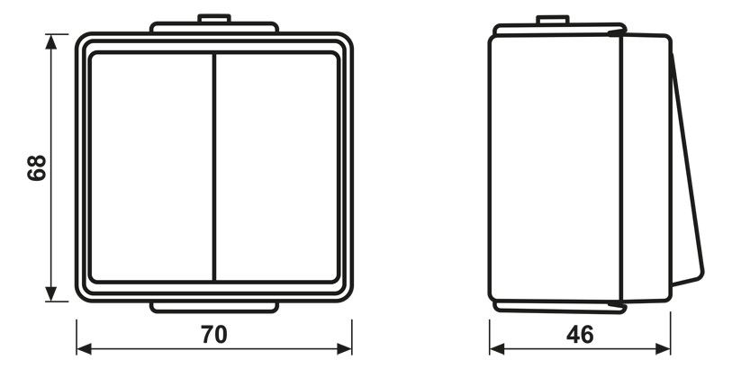Jung 639VW AP/WG Jalousie-Wipptaster 1polig WG600