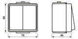 Jung 639VW AP/WG Jalousie-Wipptaster 1polig WG600