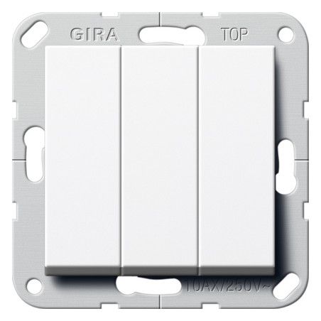 GIRA 283203 Wippschalter 3fach Wechsel Reinweiß glänzend