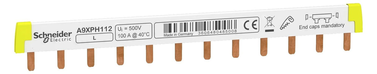 Schneider A9XPH112 Phasenschiene Steg RAL 7016