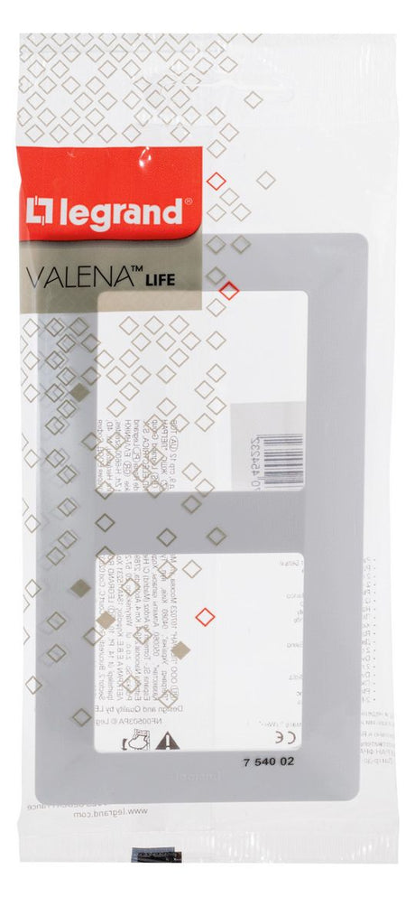 Legrand 754002 Rahmen 2-fach Valena Life ultraweiß Thermoplast