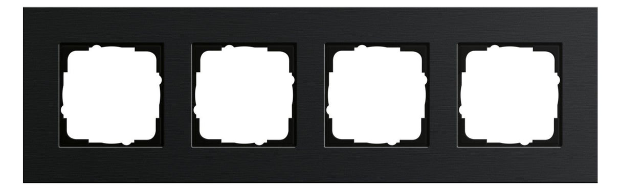 GIRA 0214126 Abdeckrahmen 4fach Esprit Aluminium Schwarz (eloxiert)