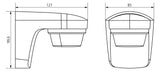 Theben theLuxa S180 BK Bew.melder Wand außen IP55 180° 12m sw 1010506