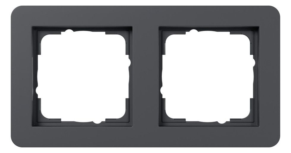 GIRA 0212152 Abdeckrahmen 2f Gira E1 Anthrazit