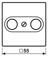 Jung A561PLTVWW Abdeckung 2Loch f.Antennen-Steckdose Serie A/AS alpinw.