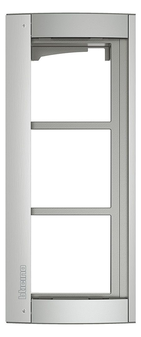 BTicino 350231 Abdeckrahmen 3M m.Träger f.Türstation SFERA Aluminium Allmetal